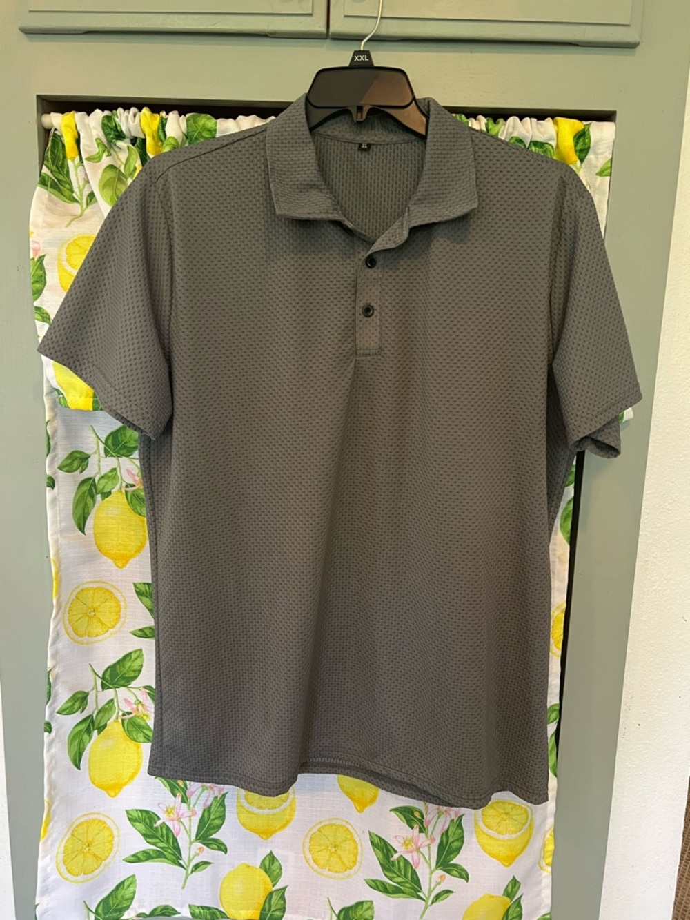 Men's Gray Performance Polo Shirt - Unbranded